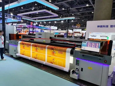 Mesa de vacío instalada en una máquina de impresión